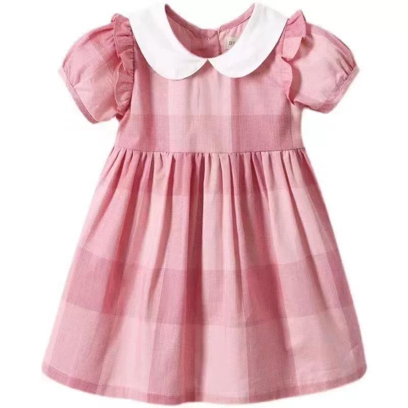 Pink strip girls gown